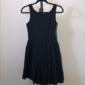 Zara Black pleated printed dress